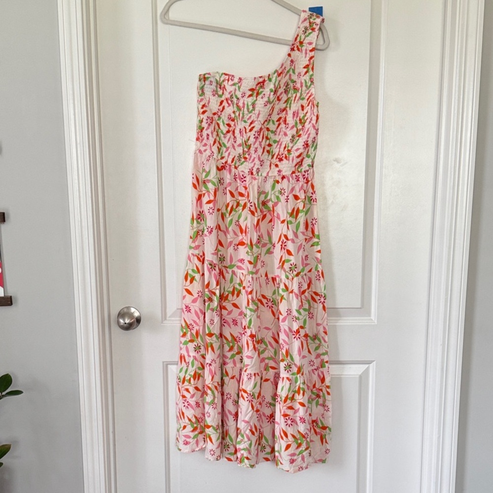 Floral One-Shoulder Dress